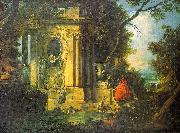 Jacques de la Joue Park Scene oil painting artist